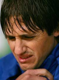 Brazilian defender Edmilson was in tears
