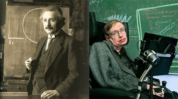 Pi Day: The birthday of Albert Einstein and the death day of Stephen Hawking.