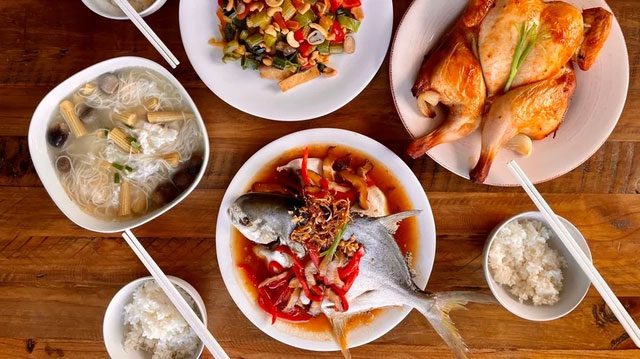 Steamed fish is a must-have for the Chinese New Year feast.