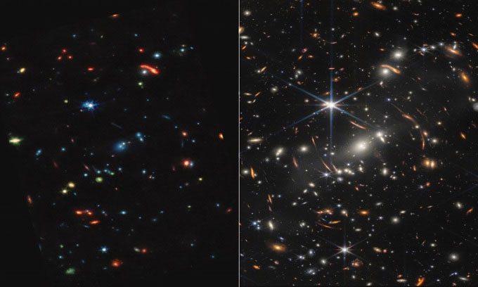 Deep space image captured by James Webb.
