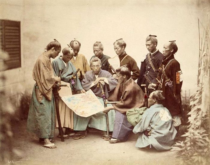 Samurai from the Choshu clan, around the 1860s