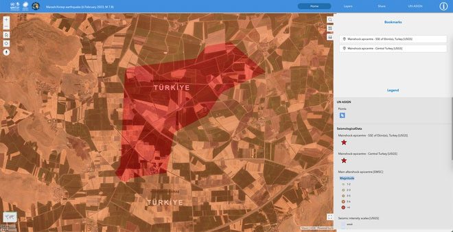 Satellite map provided by UNOSAT.