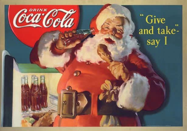 Coca-Cola's Christmas poster from 1937