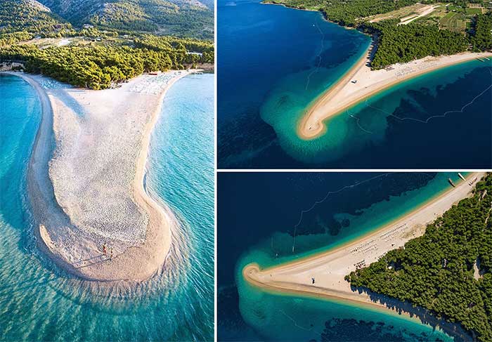 The combination of tides and ocean currents also helps Zlatni Rat shift.