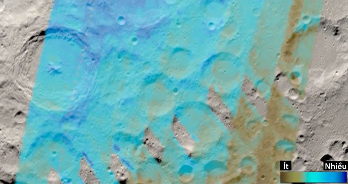 The new map covers about one-fourth of the lunar surface facing Earth below 60 degrees latitude