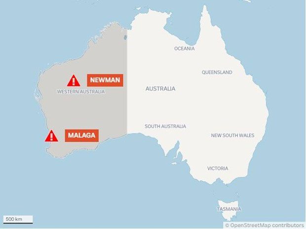 The radioactive capsule could be anywhere along the over 1,400km route