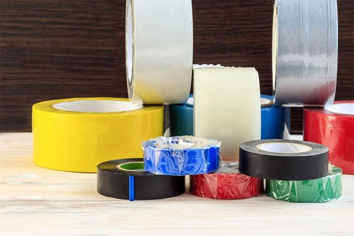 The original tape was army green, also known as duct tape.