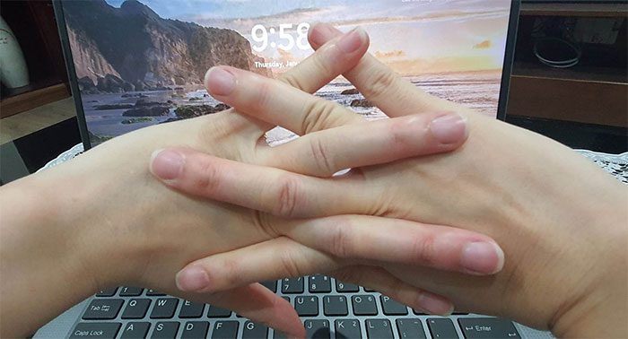 Many people have a habit of cracking their knuckles.