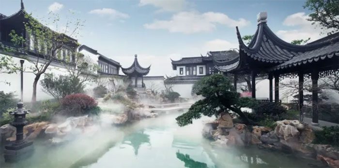 The gardens are modeled after the classical gardens of Suzhou
