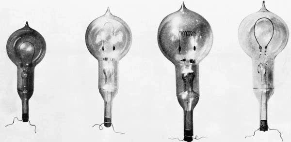 Early light bulbs.