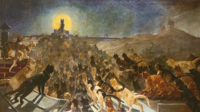 The Apotheosis Of The Cats (1890) by Théophile-Alexandre Steinlen
