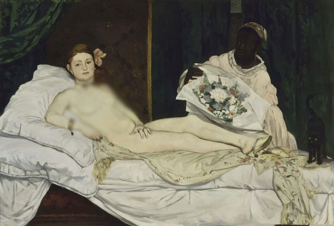 Olympia (1863) by painter Édouard Manet