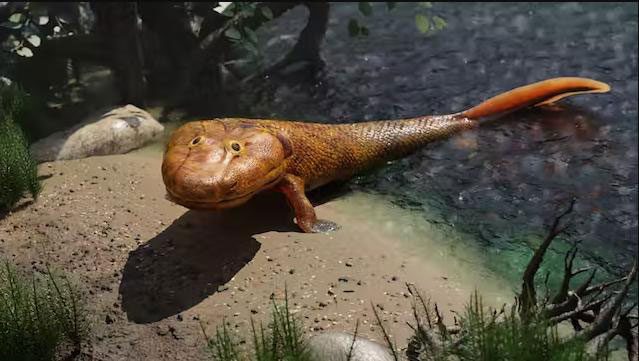 3D rendering of the extinct Tiktaalik fish