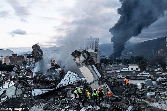 Devastation following the earthquake in Turkey on February 6.