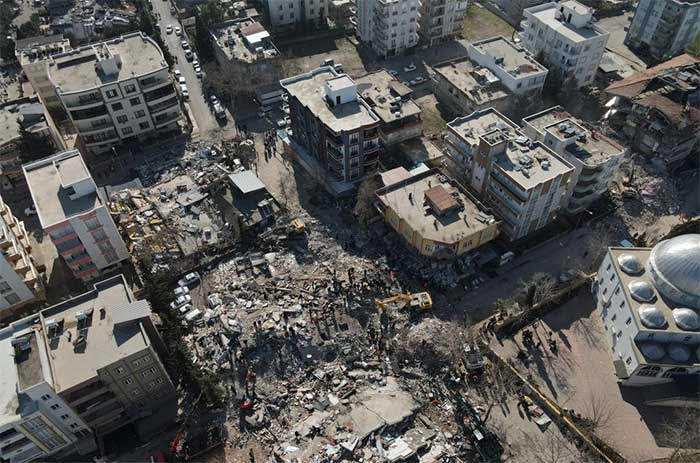 Devastation after the earthquake in Adiyaman, Turkey, on February 23, 2023.