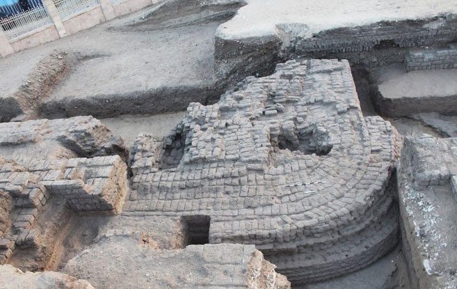 Recently excavated structure in Egypt