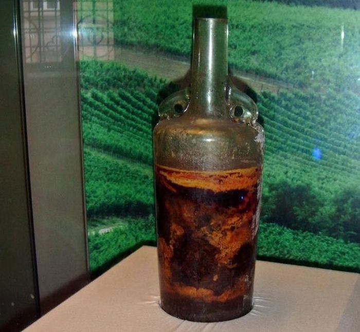 1,700-year-old wine bottle
