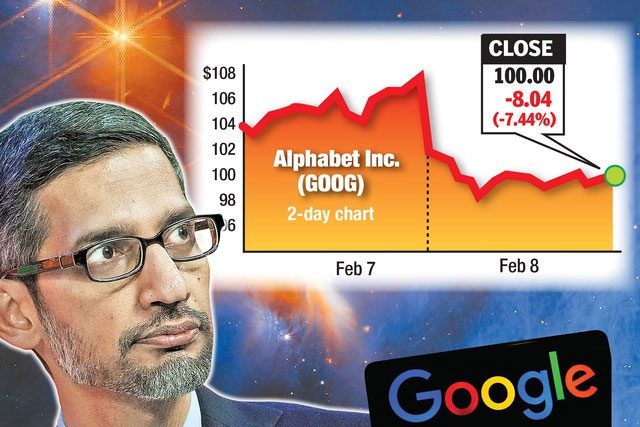 AI chatbot causes Alphabet to lose $100 billion.