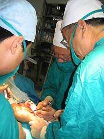 Surgeons in the second surgery