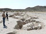 8-meter wide crack.