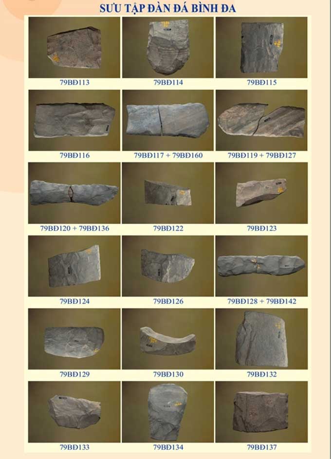 Some instruments from the Bình Đa stone collection.