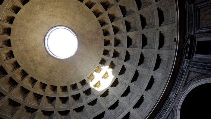 The Pantheon has the largest unreinforced dome in the world.