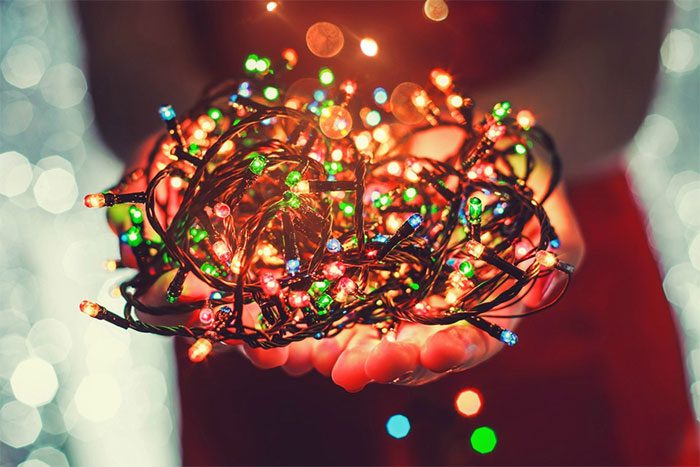 Decorative lights should be hung out of children's reach to ensure safety.
