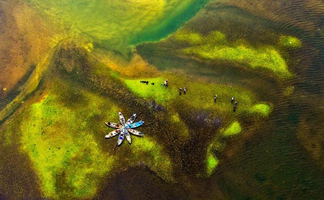 An Khê freshwater lagoon, known as the heart of the Sa Huỳnh cultural heritage.