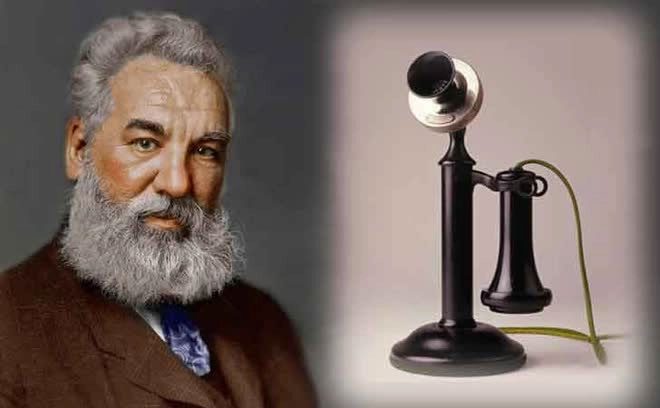 Graham Bell and his world-changing invention.