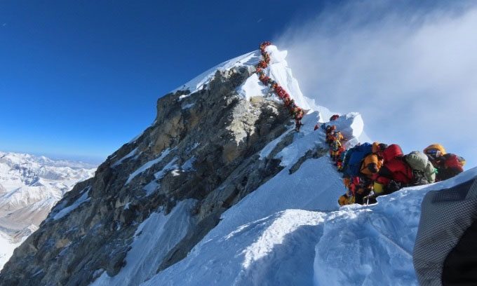 Mount Everest preserving bacteria released by humans.