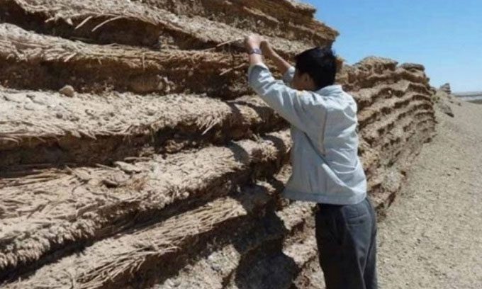 Some of the oldest sections of the Great Wall of China were built using reeds and gravel.