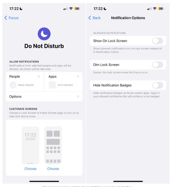 Unlike Android, users can personalize their own Focus Mode on iPhone.
