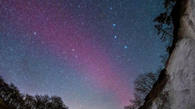 A part of the "river of blood" appearing in the sky over Møns Klint