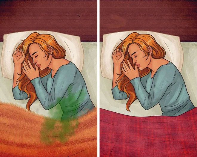 Using the wrong type of blanket