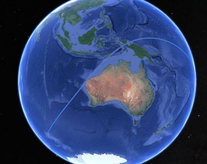 Path of the hybrid solar eclipse
