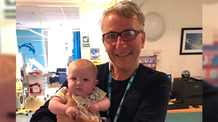 The lucky baby treated for heart disease with stem cells.