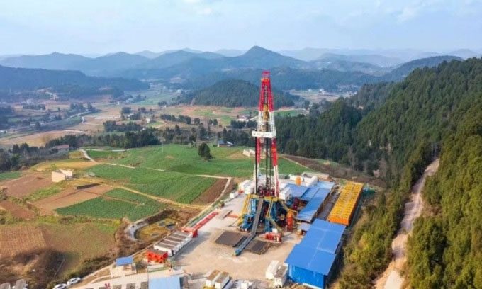 The Pengshen-6 oil well is located in Mianyang City, Sichuan Province.