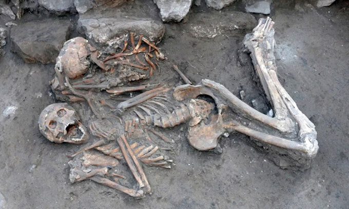 Tomb containing the remains of two brothers who died 3,400 years ago in Israel.