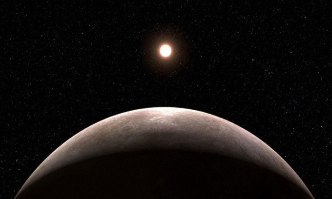 Simulation of the rocky planet LHS 475 b, with Earth-like dimensions.