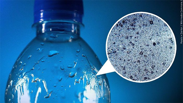 Microplastics have been found in bottled water.