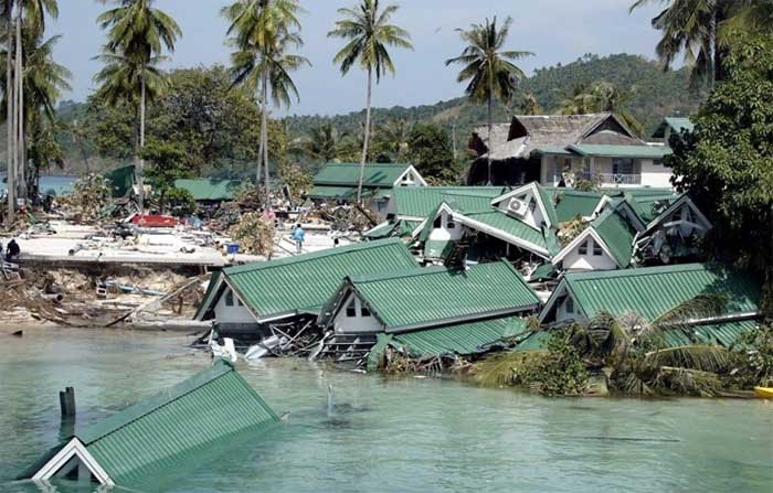 Aftermath of the 2004 tsunami.