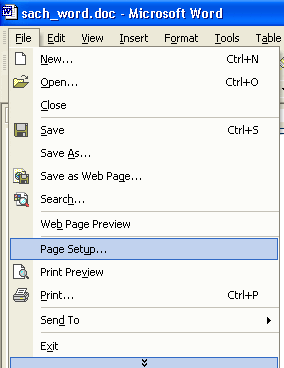 File  Page Setup