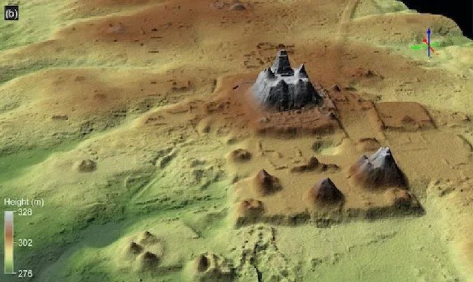 A large pyramid and surrounding structures revealed through the survey