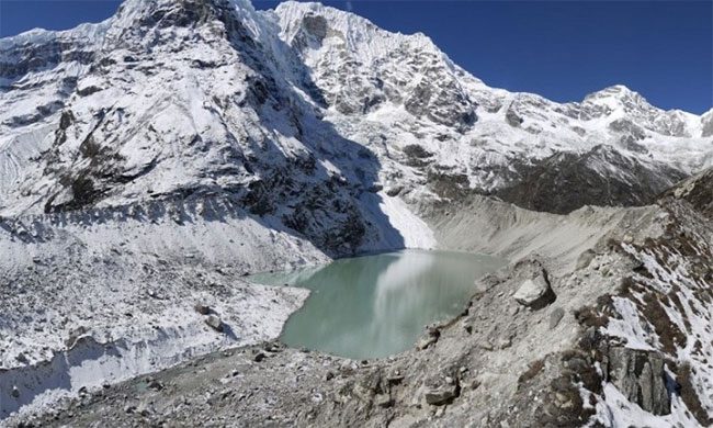 Dig Tsho Lake in the Langmoche Valley, Khumbu Himal, Nepal.