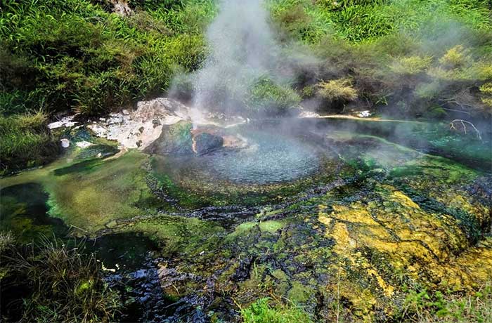 The lake is acidic and unsafe for visitors.