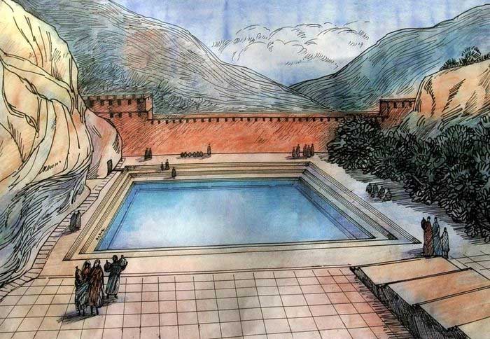 The Pool of Siloam illustrated based on excavation findings.
