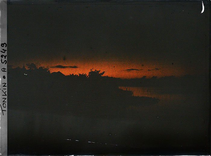 A collection of stunning purple sunsets at West Lake over a century ago.