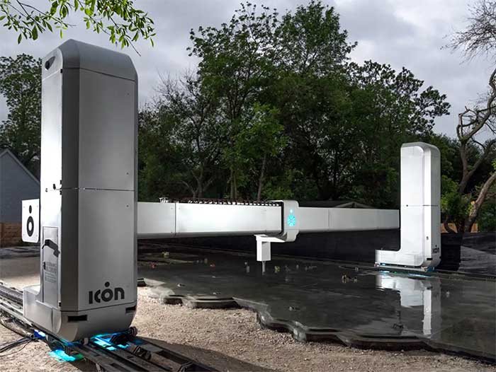 To build the resort, Icon will deploy five large 3D printers named Vulcan