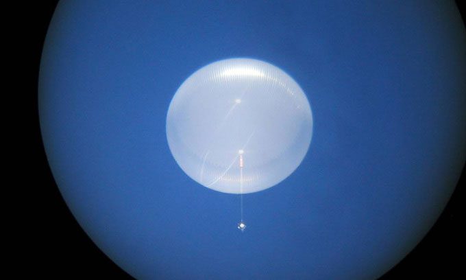 Super pressure balloon operating on NASA's ultra-long duration flight in Antarctica.