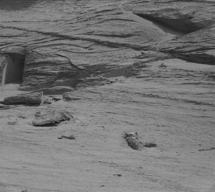 The darkness on Mars captured by NASA's Curiosity rover.